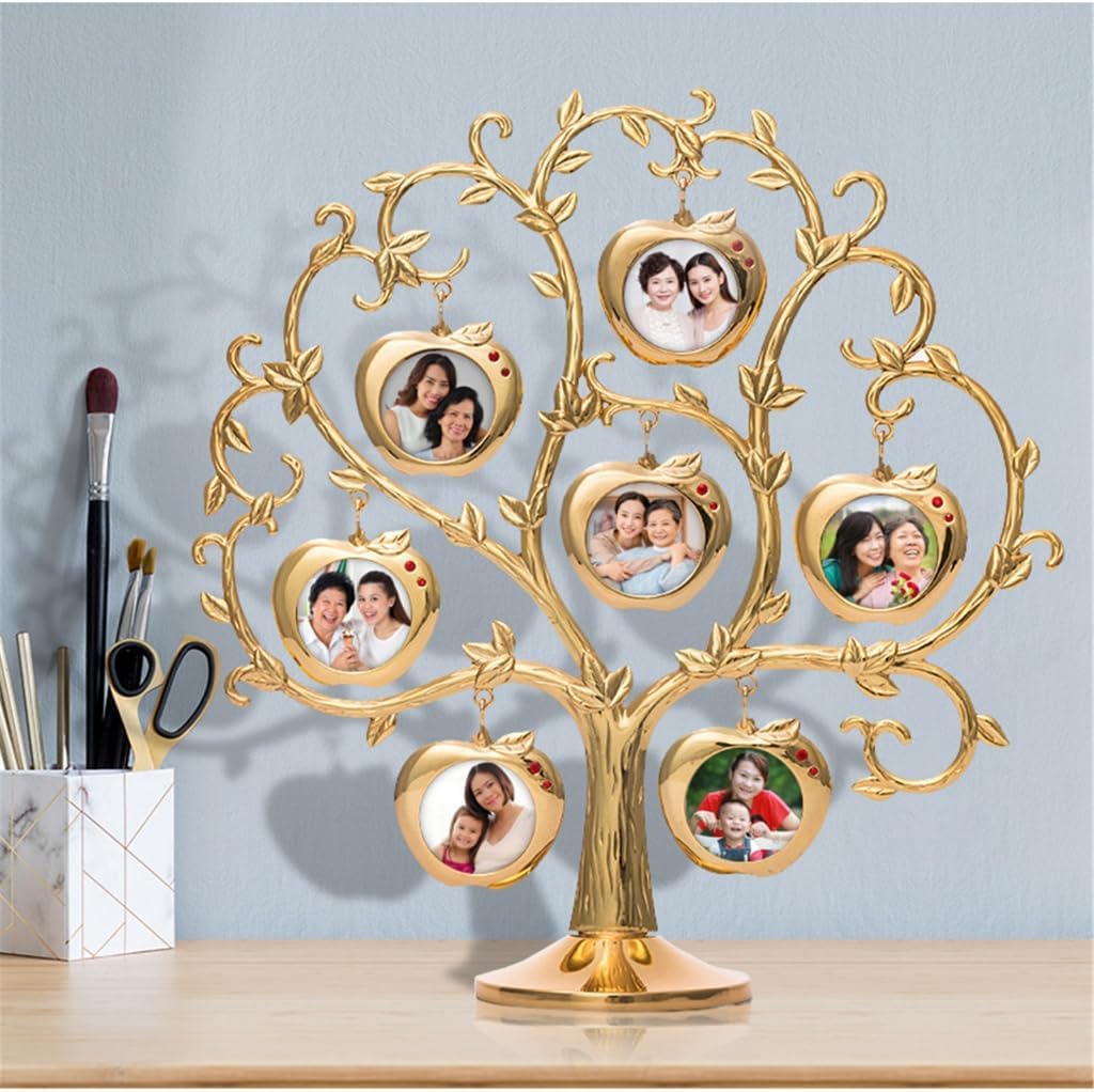 Family Tree Picture Frame Stand with 7 Hanging Photo Picture Frame Ornament