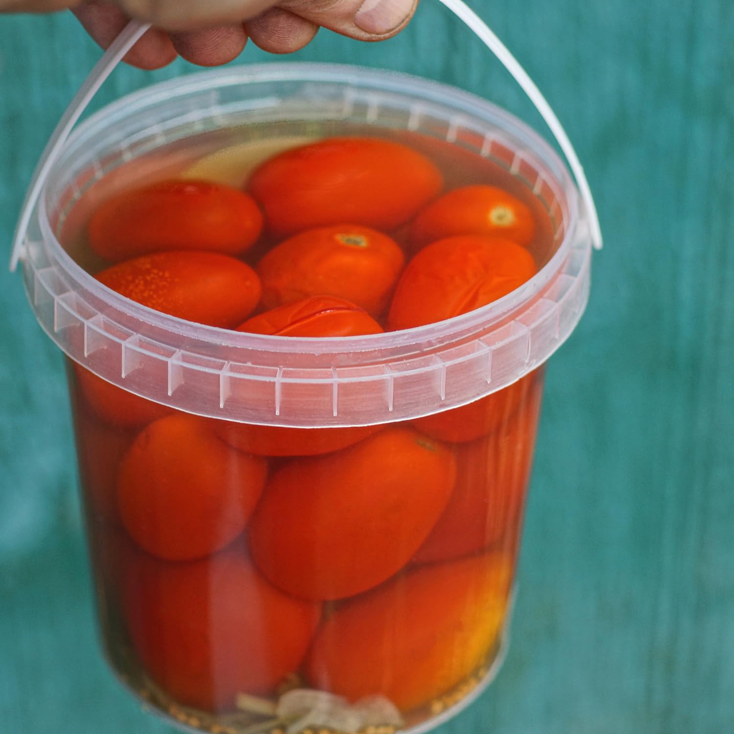 Smart Pack® Cubo con tapa 5 l (x10) | 5 litros | Cubo de plástico | Cubo con tapa para alimentos | hermético | Cubo de pintura vacío | catering | Embalaje de líquidos (10 x 5,5 l)