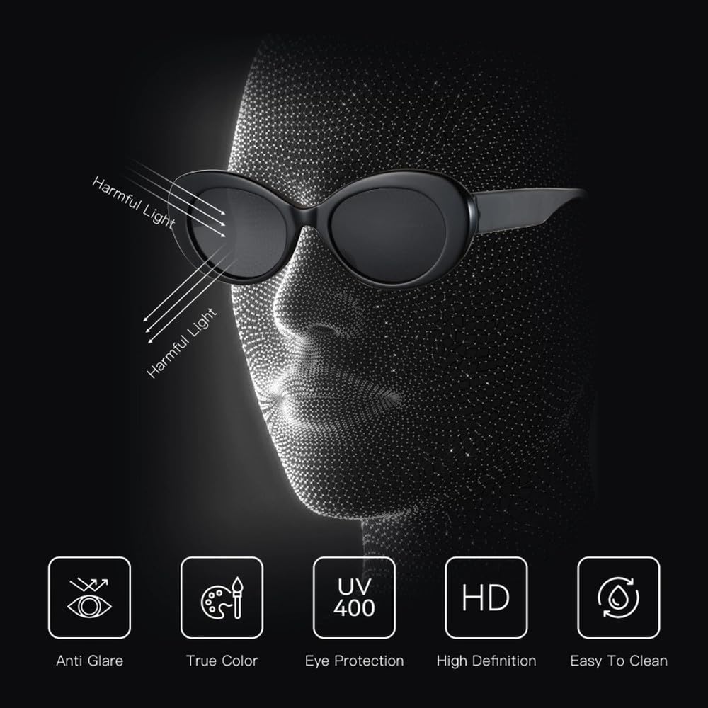 Gafas de sol polarizadas ovaladas de acetato con protección UV400