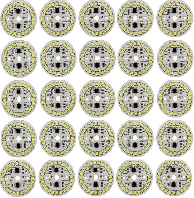 Steko {25 Pieces) 12 Watt Super Bright DOB MCPCB Direct On Board Led Lights Raw Material Electronic Kit For Led Bulb | Cool White