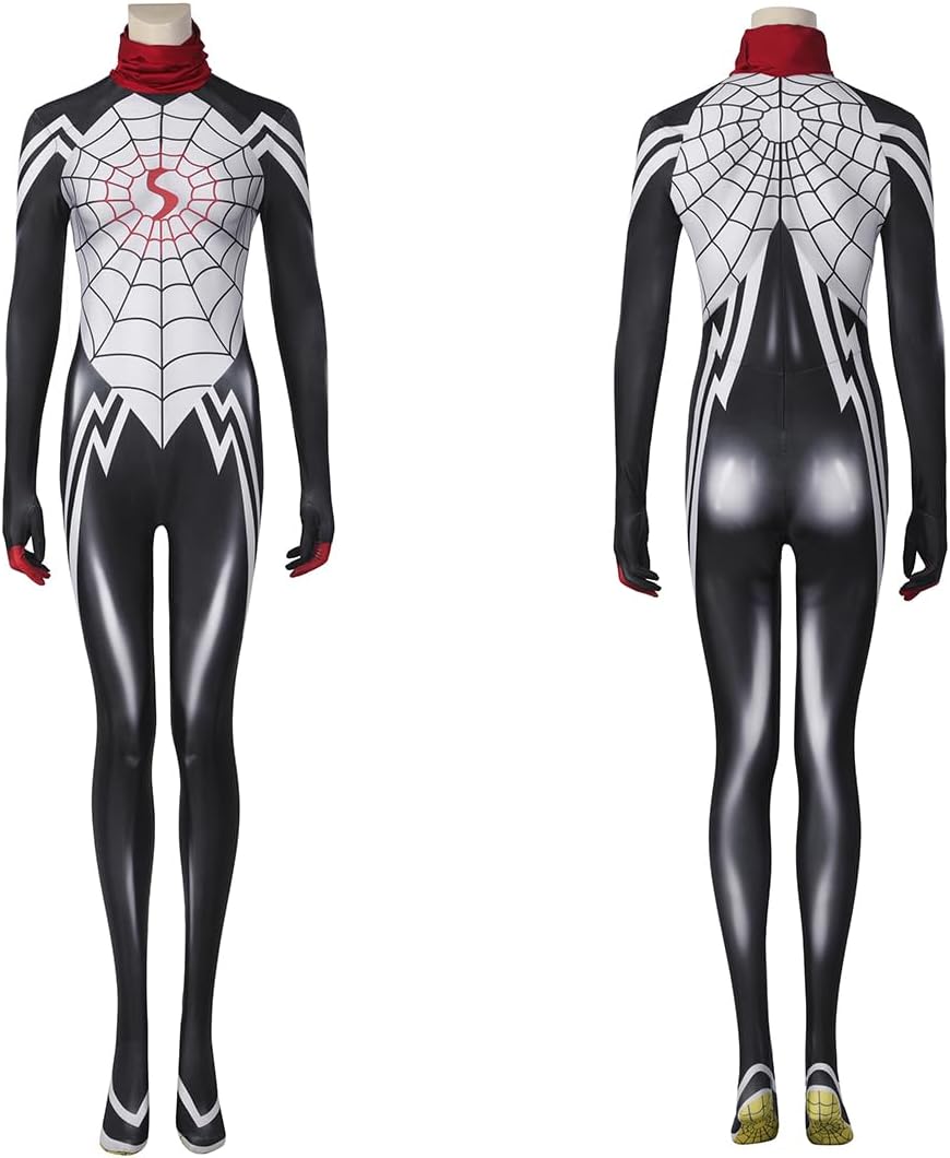 Womens Cindy Moon Costume with Scarf Cindy Moon Bodysuit Halloween Cindy Moon Jumpsuit
