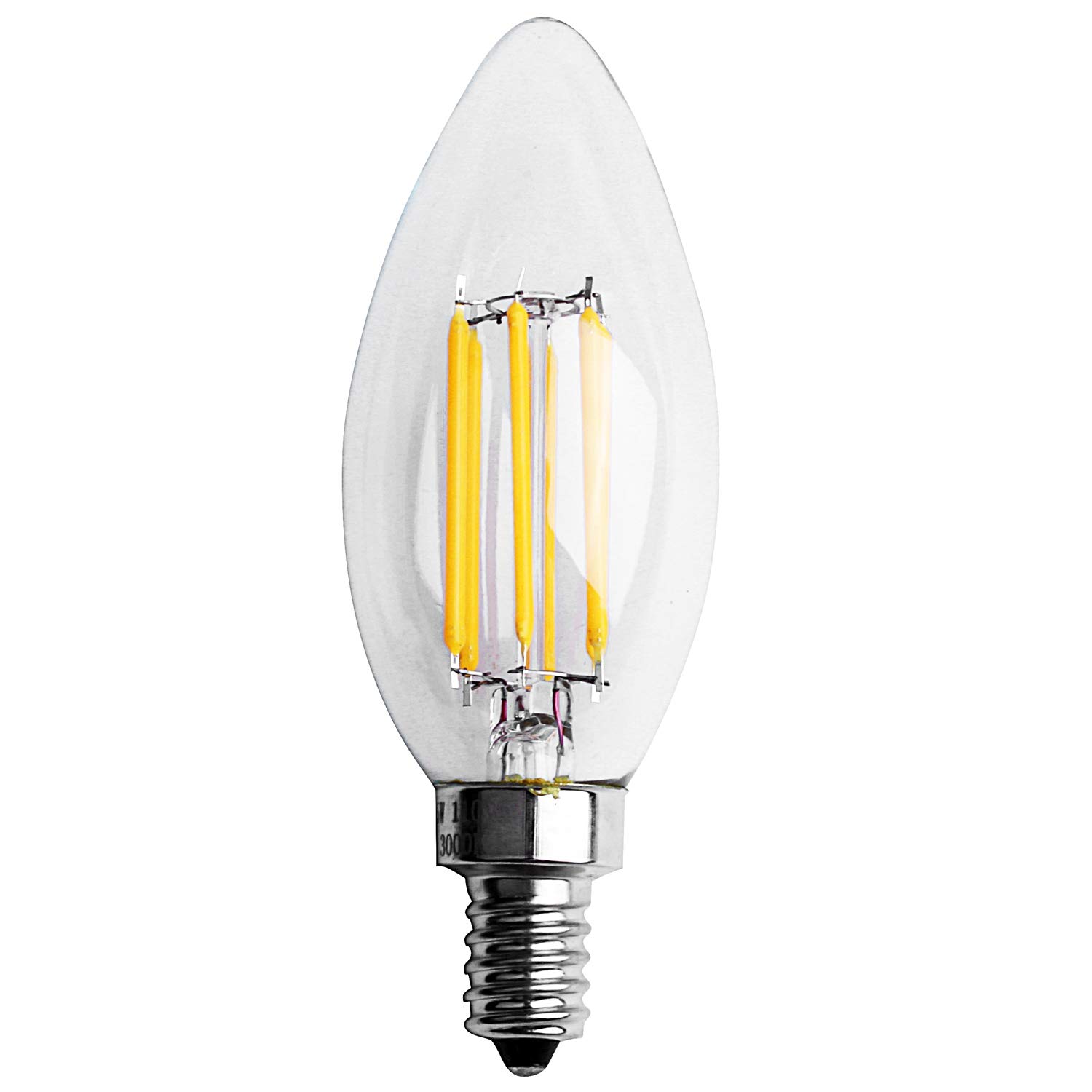 CTRLZS Dimmable E12 6W COB Candle Flame Filament LED Light Bulb Lamp 10 * 3.5cm