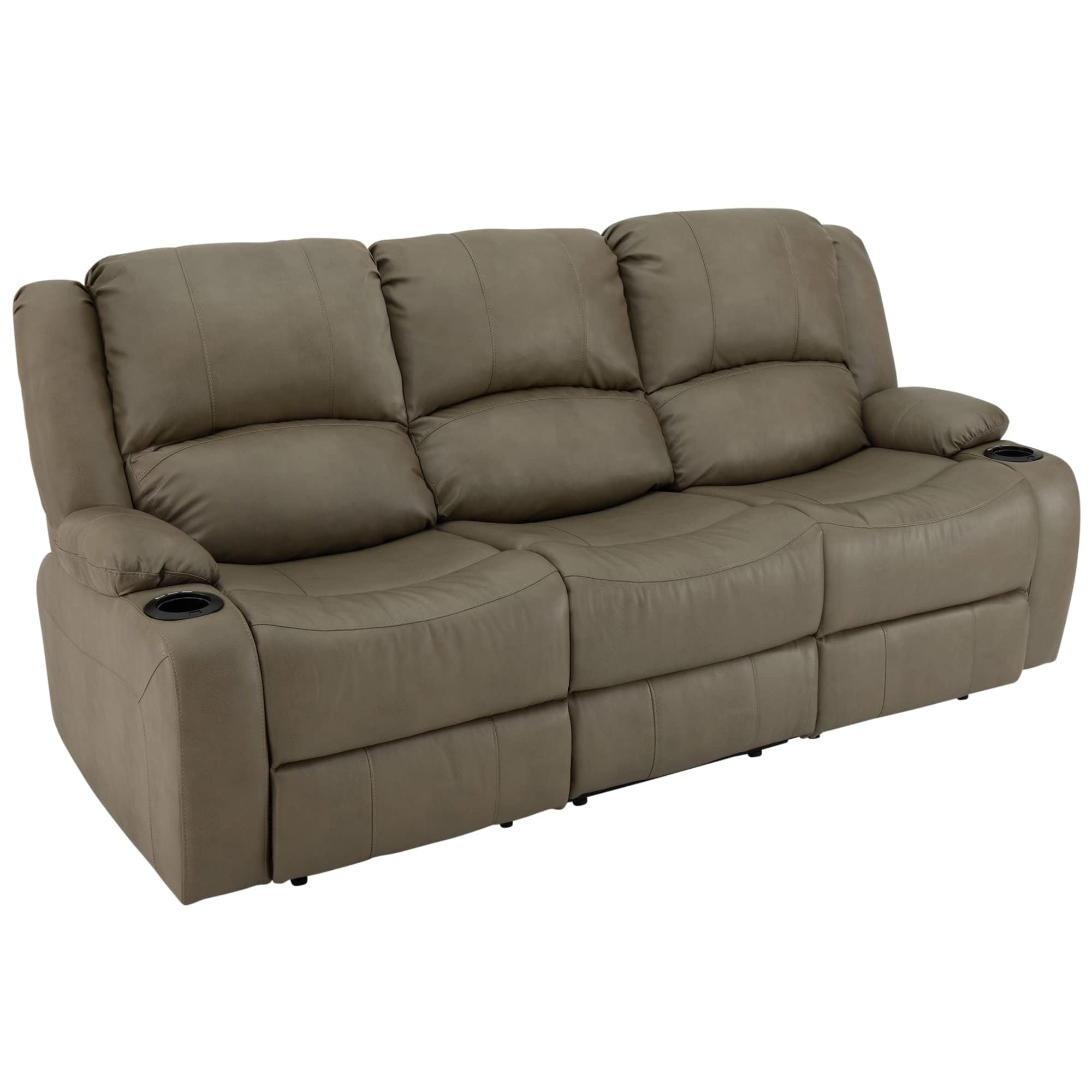 RecPro Charles 80 inch Powered RV Wall Hugger Sofa in Putty