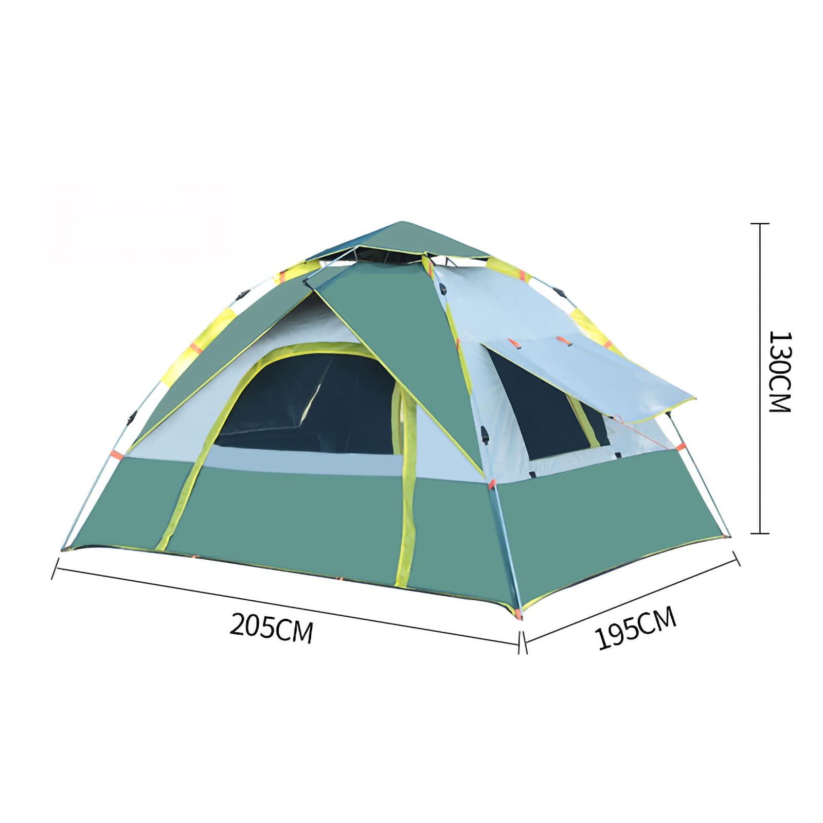 Przenośny namiot rodzinny typu pop-up Campitent dla 4 osób, wodoodporny, z możliwością natychmiastowego rozstawienia, z USB, przenośny namiot turystyczny Campilight, przenośny i składany, 2