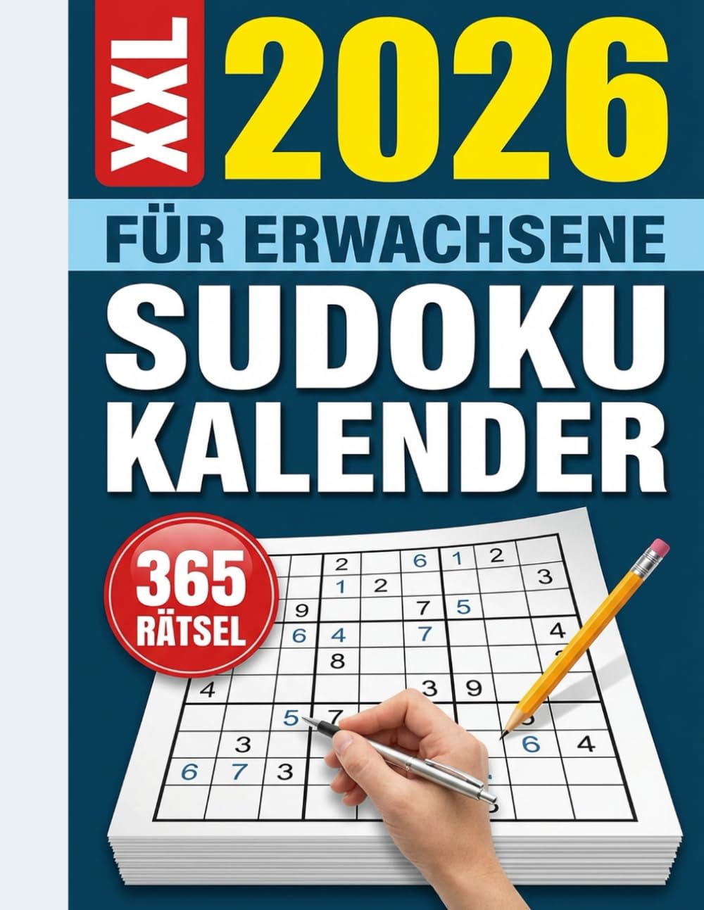Sudoku kalender 2026: 365 Logikrätsel für Erwachsene und ältere Menschen – Großformat für entspannte Rätselzeit