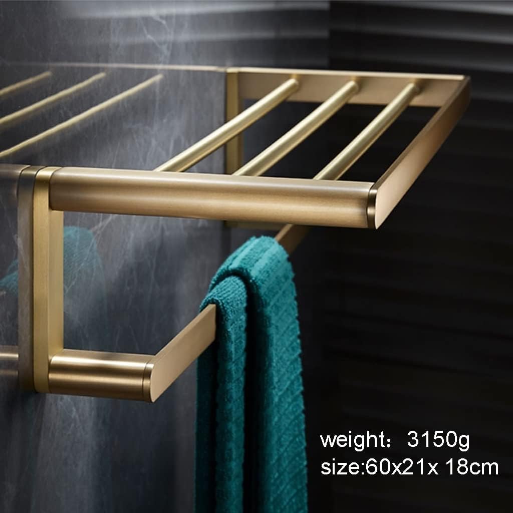 Towel Rails, Towel Rack Bathroom Accessory Brass Brushed Shelf Towel Rack Towel Bar Towel Bath Hardware Towel Shelf