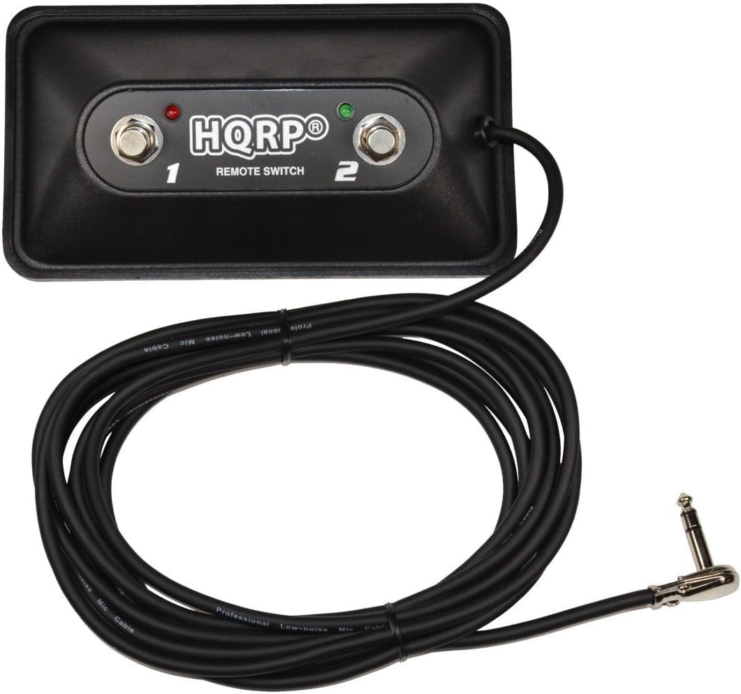 HQRP 2-Button Guitar Amp On/Off Footswitch with LED and 1/4-Inch Jack