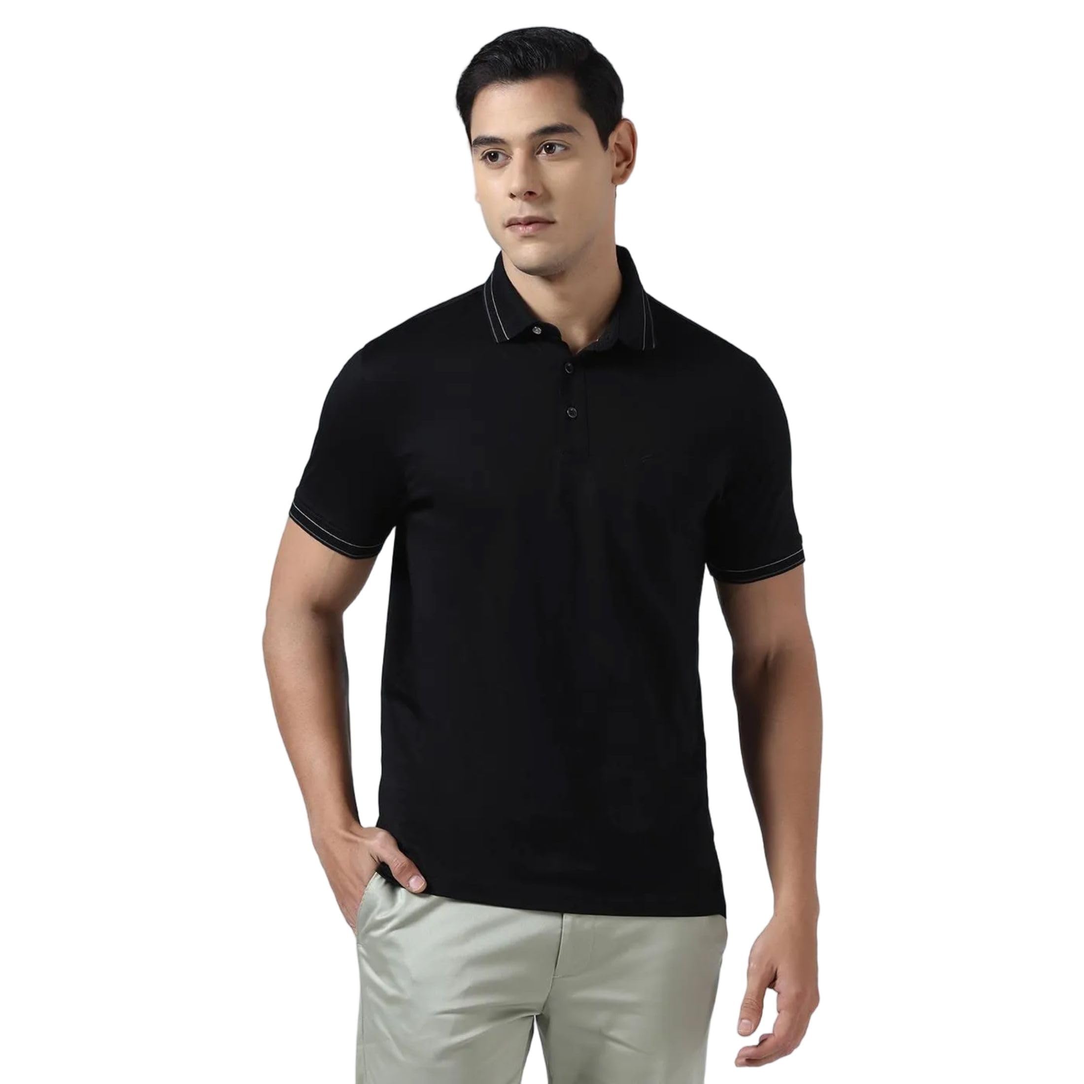 blackberrys Men's Cotton Solid Slim Polo Tshirts-picture-30