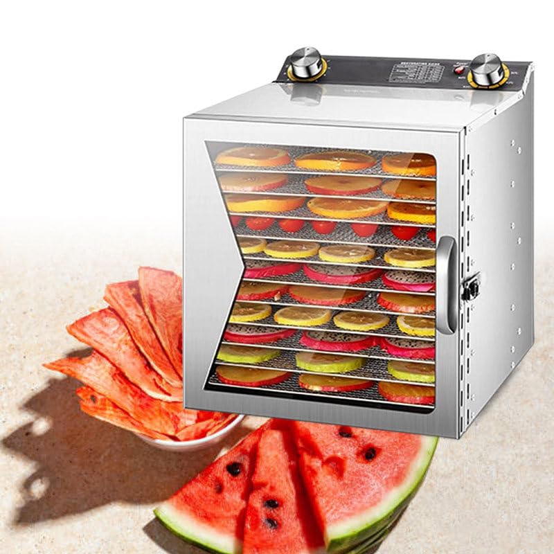 WEIMILOR Liofilizador de 12/18 Capas, Tiempo de Secado de 0 a 12 h, Temperatura de 35 a 90 °C, aspas de Ventilador de 6 Pulgadas y 360°, para Frutas, Verduras, Carne y mariscos.,12Layers