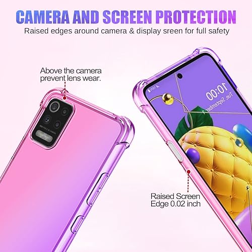Miniatura 2 de Funda para LG K52  K62  Q52  K62 Plus LM-K520 LM-K525 Linda funda para niñas y mujeres, degradado, delgada, antiarañazos, funda protectora de TPU