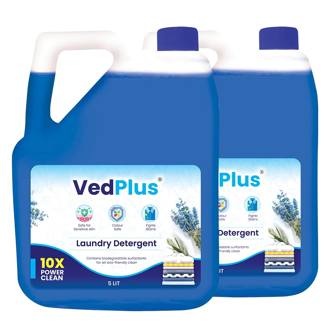 VedPlus Liquid Laundry Detergent - 5 L| 10X Power Clean Formula For Deep Cleaning | Gentle On Sensitive Skin & Tough On Stains| Color-Safe & Fabric-Friendly| Suitable For All Type Machines (Pack Of 2)-image-49