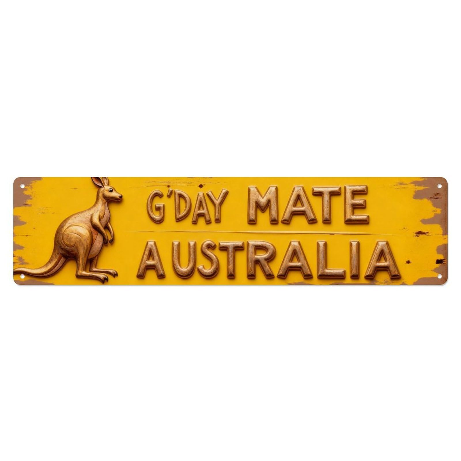 Kangaroo G'day Mate Australia Sign Metal Tin Sign Plaque