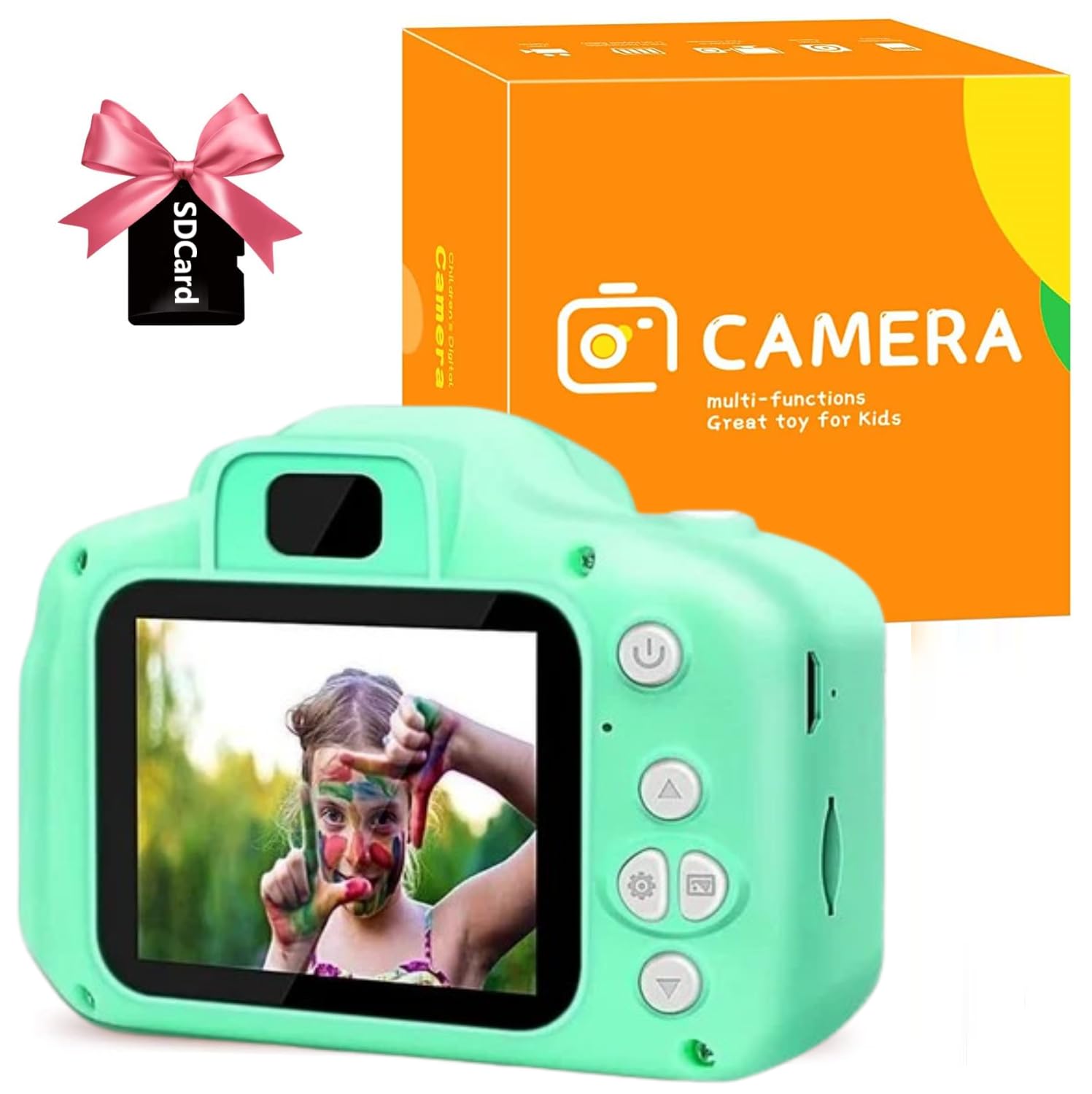 CADDLE & TOES Kids Camera, Christmas Birthday Festival Gifts for Girls or Boys Aged 4-12 Years Old, Kids Digital Camera for Kids with Video, HD Digital Camera Toys for Kids (Light Green with SDCard)-image-16