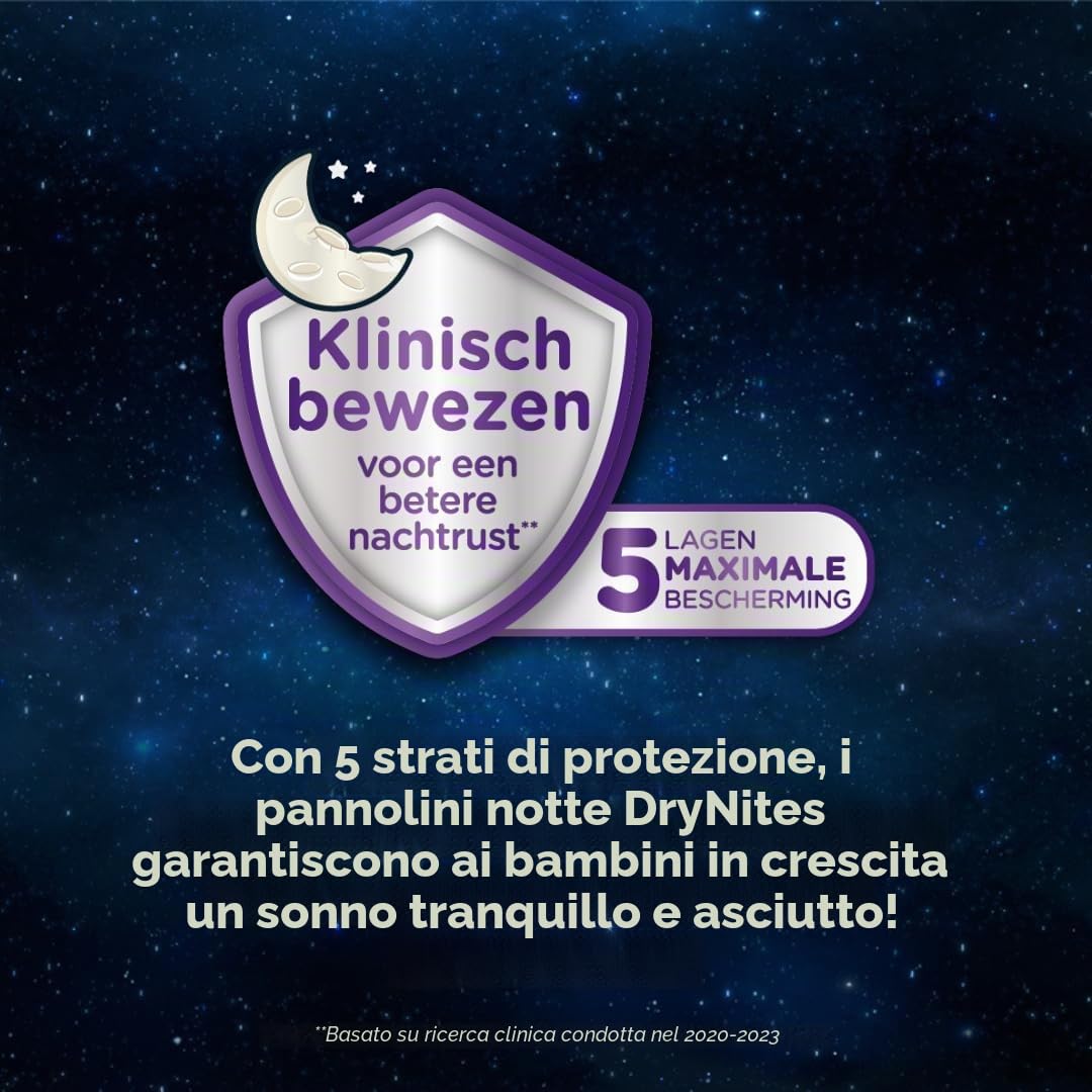 Huggies Drynites Mutandine Assorbenti per La Notte da Bambino, 4-7 anni, 17-30kg, 30 Pezzi