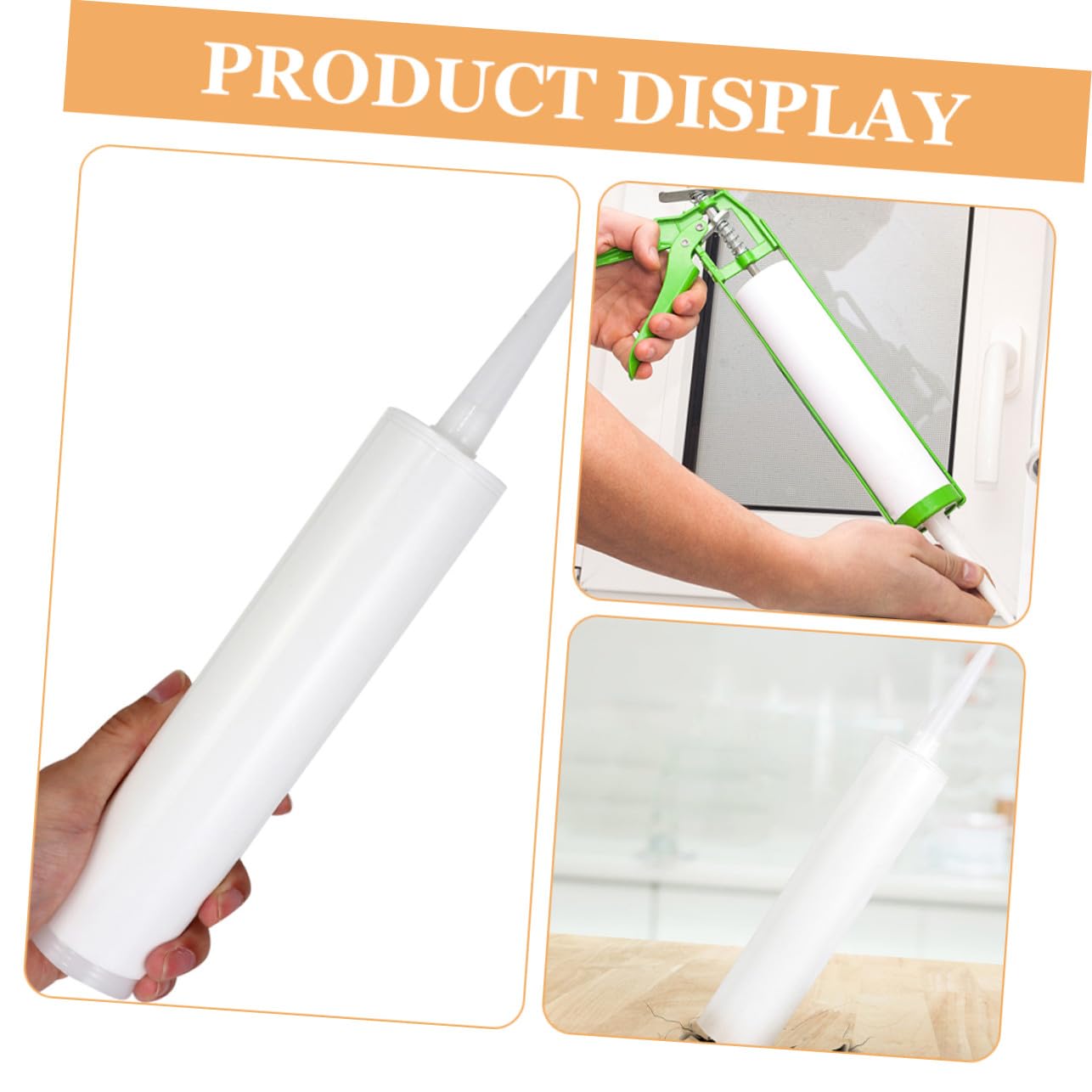 Kisangel 12 Tubos de Calafateo Reutilizables de Gran Capacidad en Color Blanco Diseño Versátil y Material Pe para Uso Doméstico