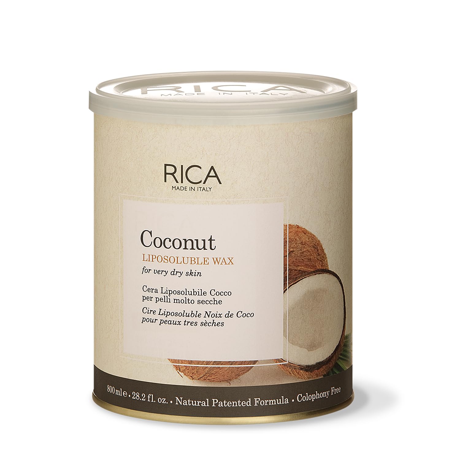 Rica Coconut Liposoluble Painless Hair Removal Wax For Men & Women| Quick & Easy Tan Removal Waxing for Very Dry Skin| 800 ml, Pack of 1 (B07WSVZVN4) Amazon Price History, Amazon Price Tracker