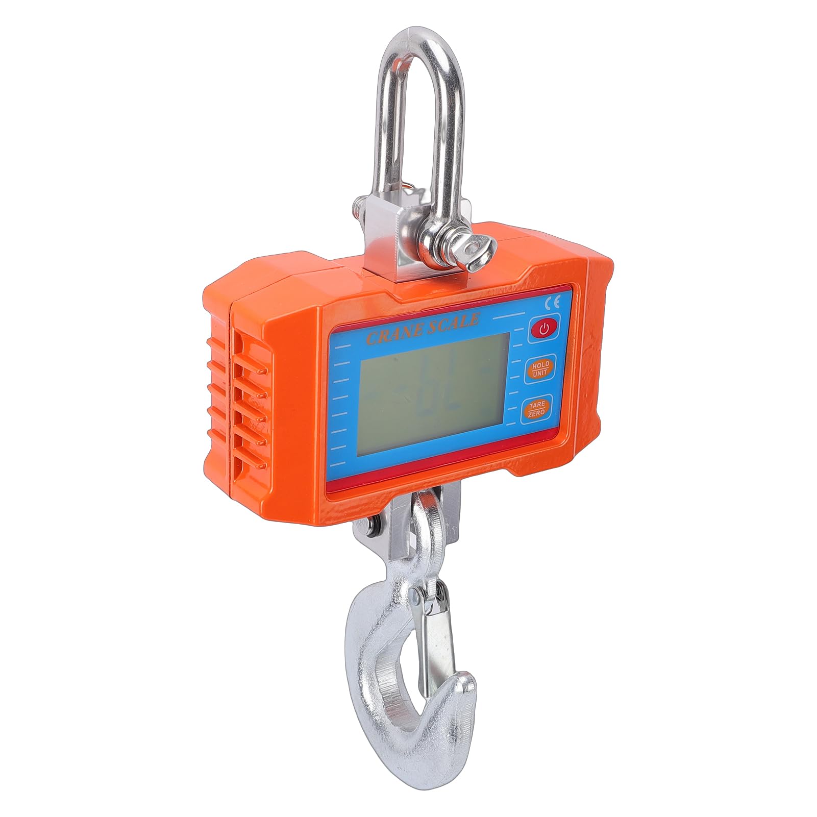 Báscula Colgante Digital, Báscula de Grúa de 1000kg, Retroiluminación LCD Resistente, Gancho Aleación Aluminio, Agricultura Industrial (1000 kg)