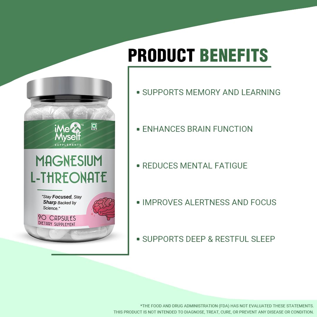 iMeMyself Magnesium L-Threonate – 90 Capsules for Focus & Clarity | Backed by Science — Amazon image 3