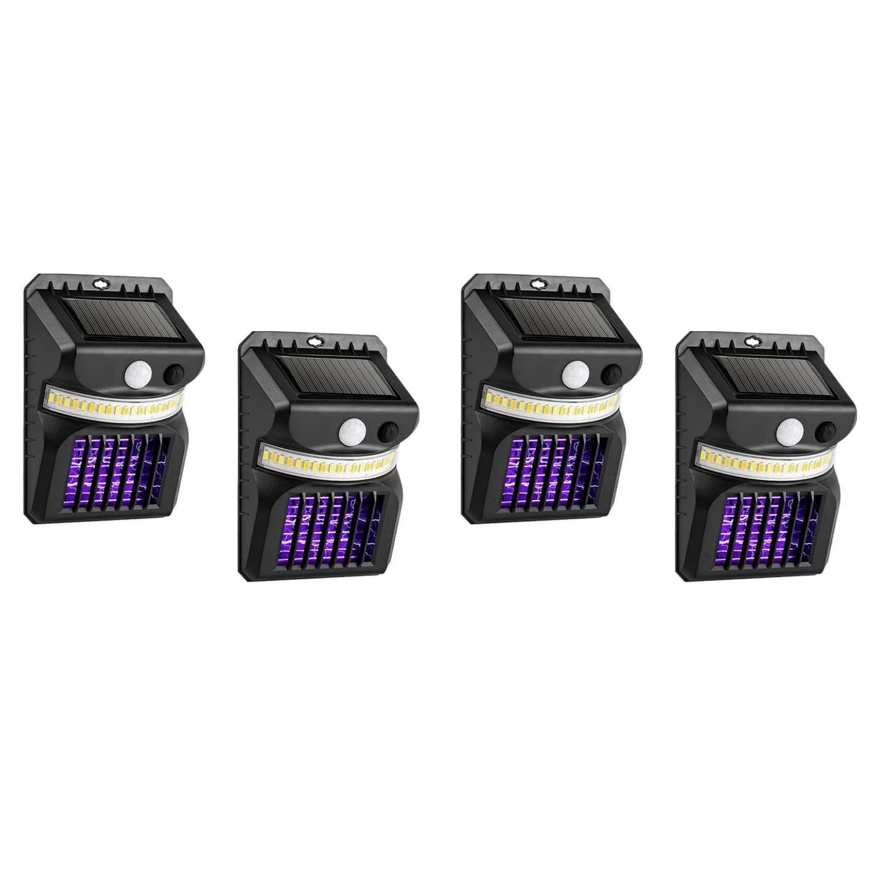 Hndhbfgrt 4 Pack Anti Mosquito Solar Lights Outdoor, Solar Security Lights Solar Motion Sensor IP65 Waterproof Lights
