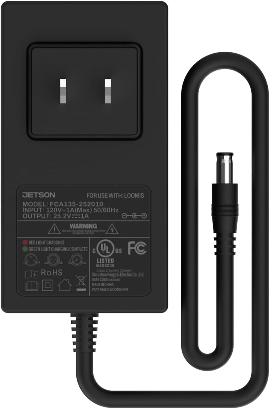 Jetson Official Loomis Electric Scooter 25.2V 1A Charger