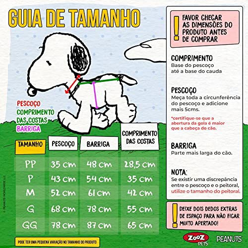 Colete Zooz Pets Snoopy Linus Sled Vest para Cães