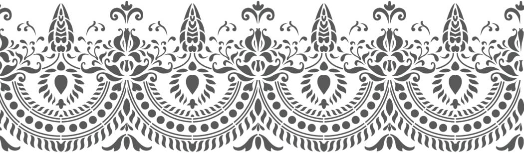 Traditional Border Stencil for Furniture and DIY Wall Decor