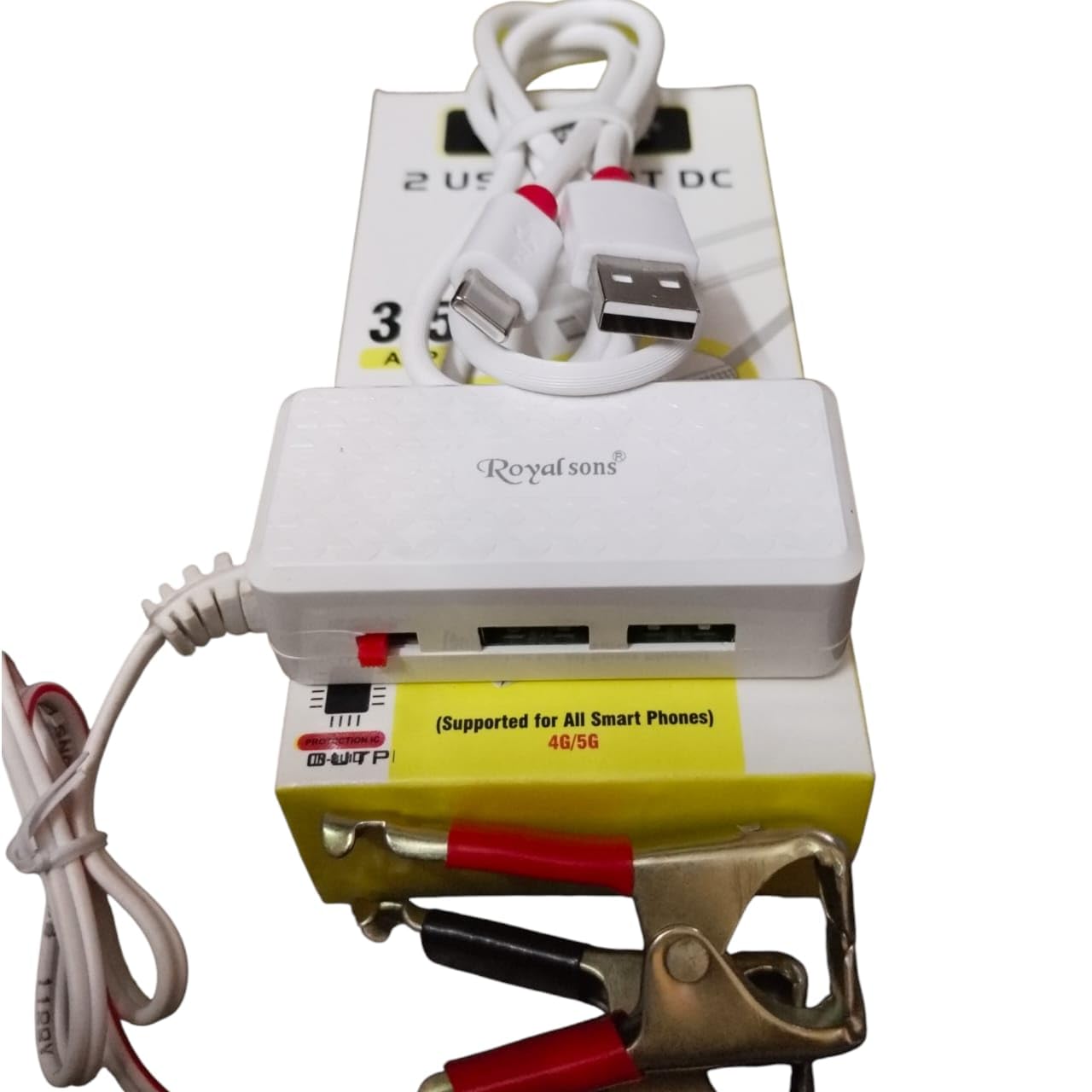 12V Dual USB Ports DC Charger 3.4 A Output with Type-C Cable for Bike, Car, Truck, Minibus 12 Volt Mobile Charger etc.-image-49