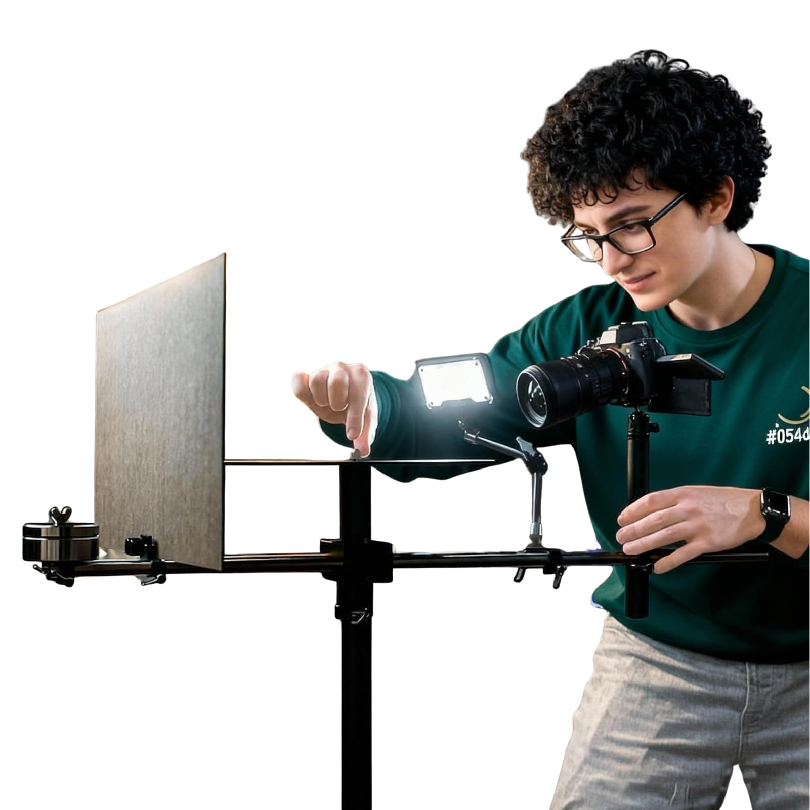 Plateforme Photo 360 DFCINE avec Slider – Rig Rotatif pour Caméra Vidéo avec Roue Dolly, pour Photographie Commerciale de Produits, Effets 360, Ralenti, Bullet-Time et Mouvement Slider (V360S)
