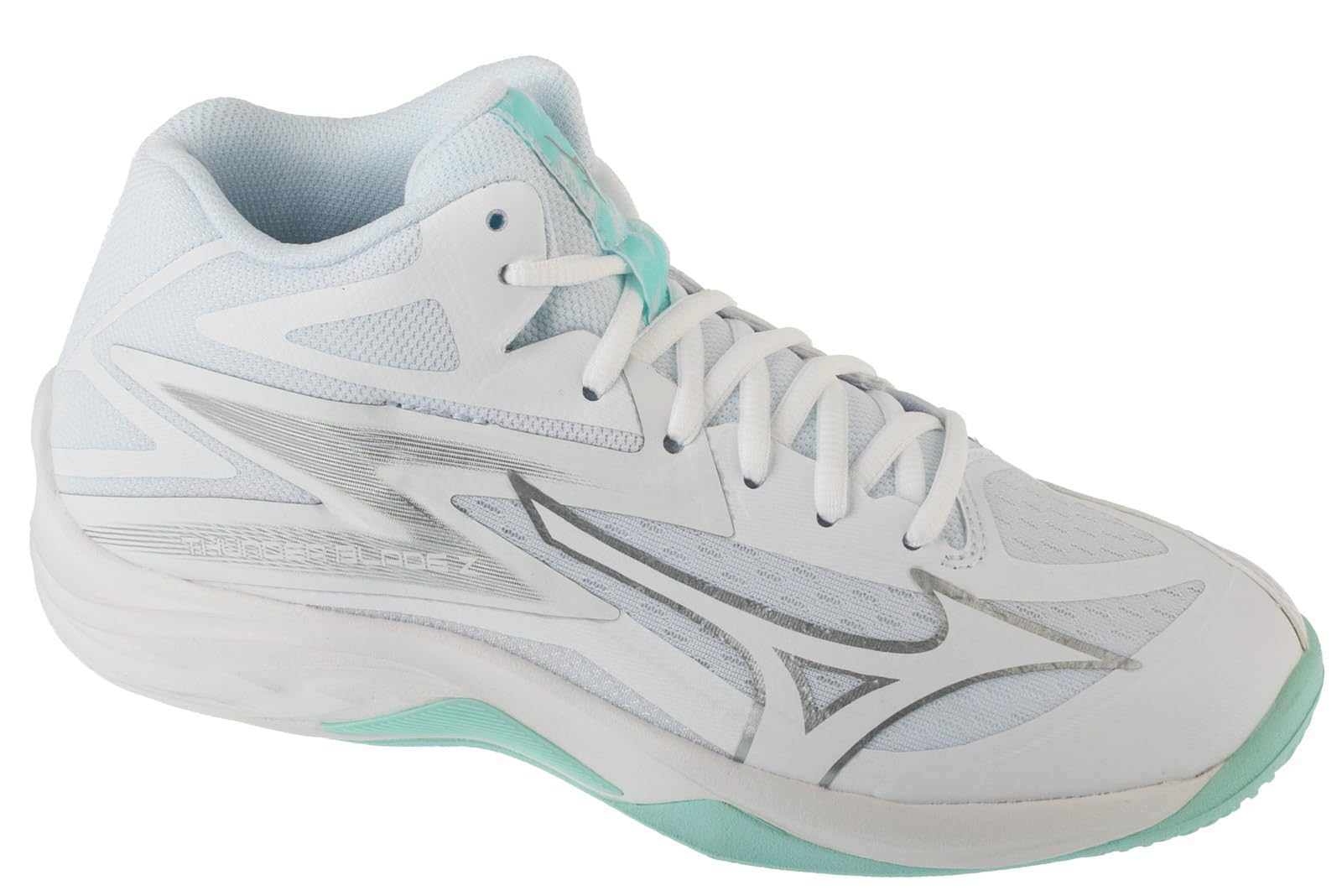 Mizuno Thunder Blade Z Mid V1GC237540 - Scarpe da pallavolo, da Donna, 42 EU, Colore: Bianco