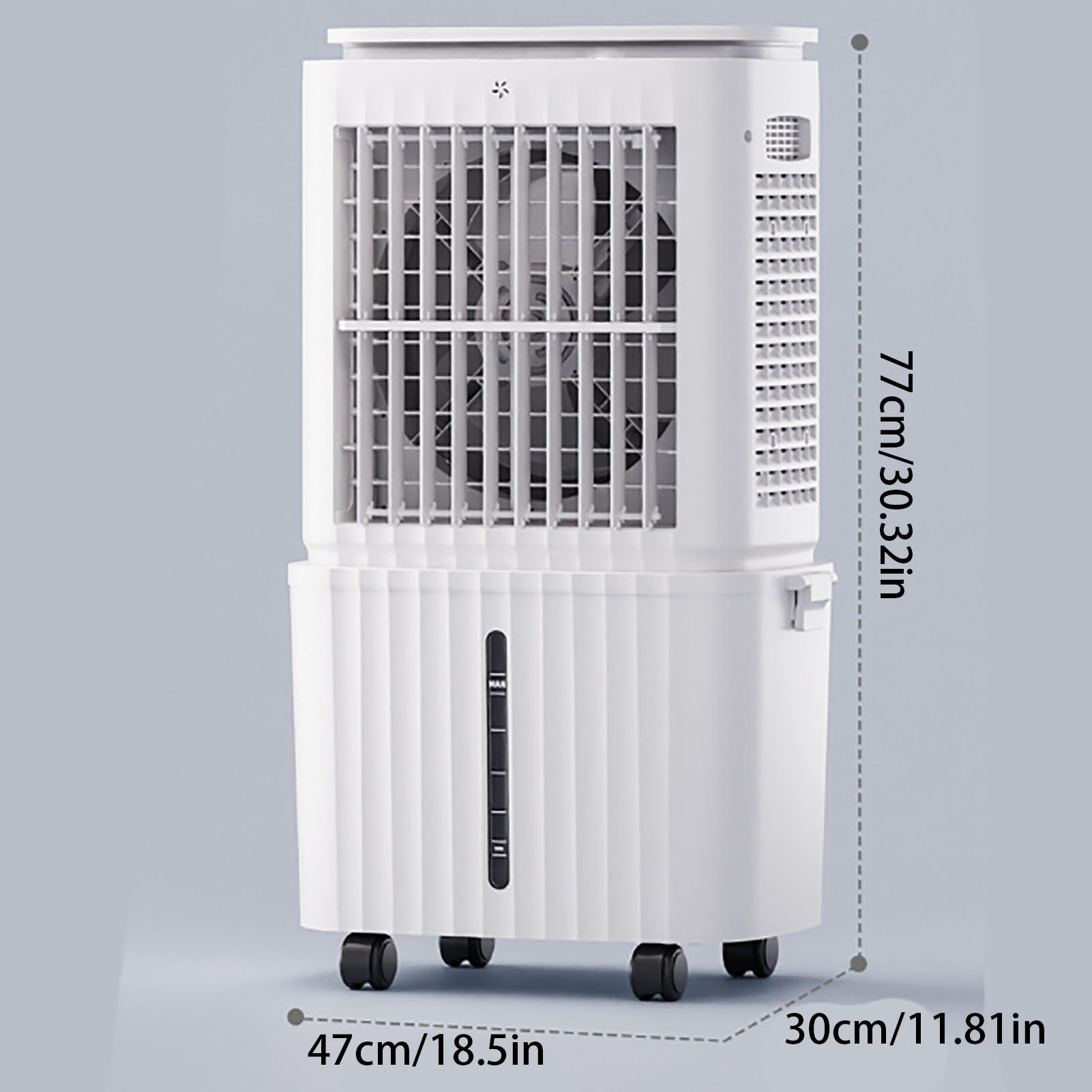 Climatizador Evaporativo con Control Remoto,32L Extraíble Gran Depósito de Agua,Bajo Consumo,Aire Acondicionado Portátil sin Tubo,Temporizador 12H,Panel Táctil,3-Velocidades,Doméstico