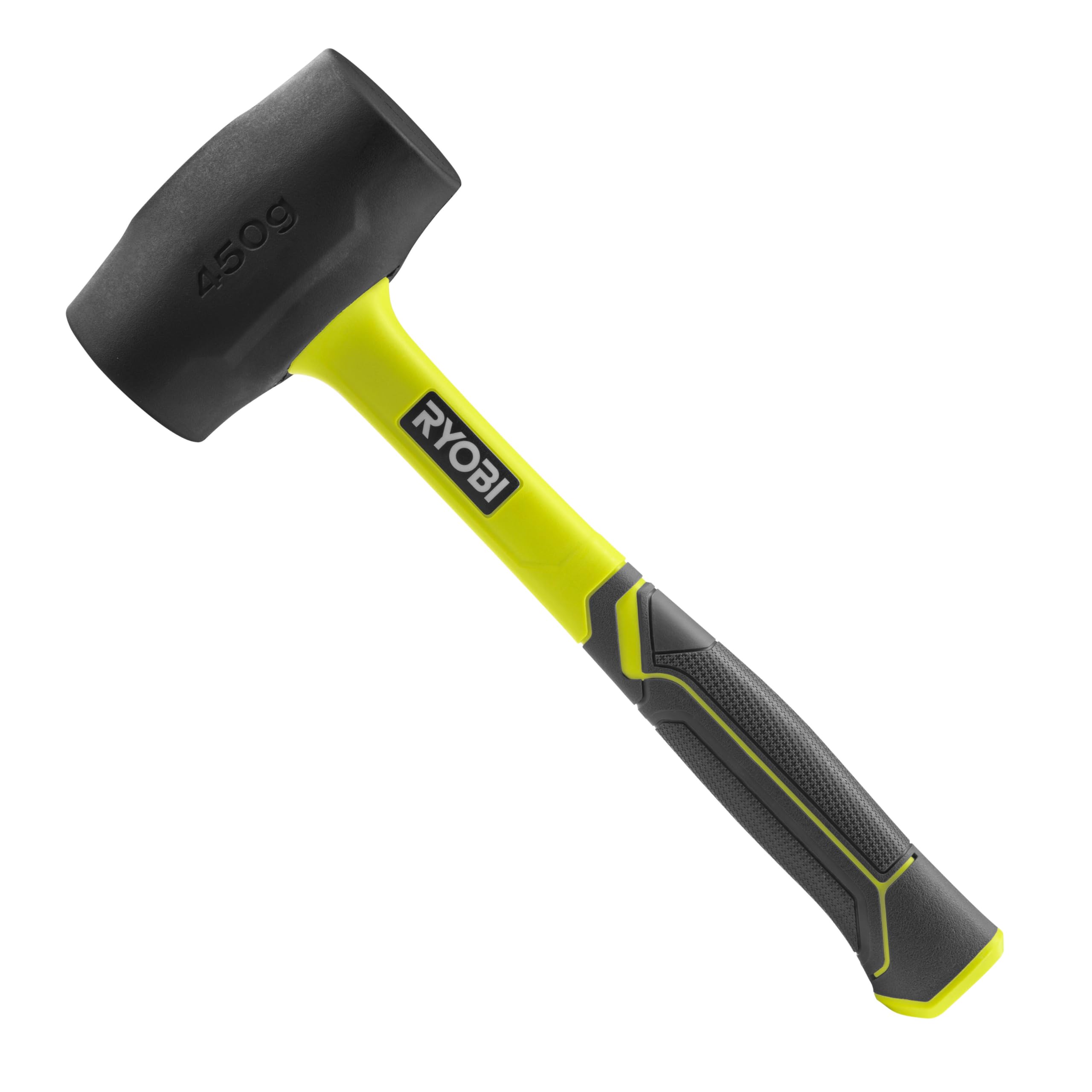 Maillet en caoutchouc noir RYOBI RHHM450 fini les traces et impacts de frappe