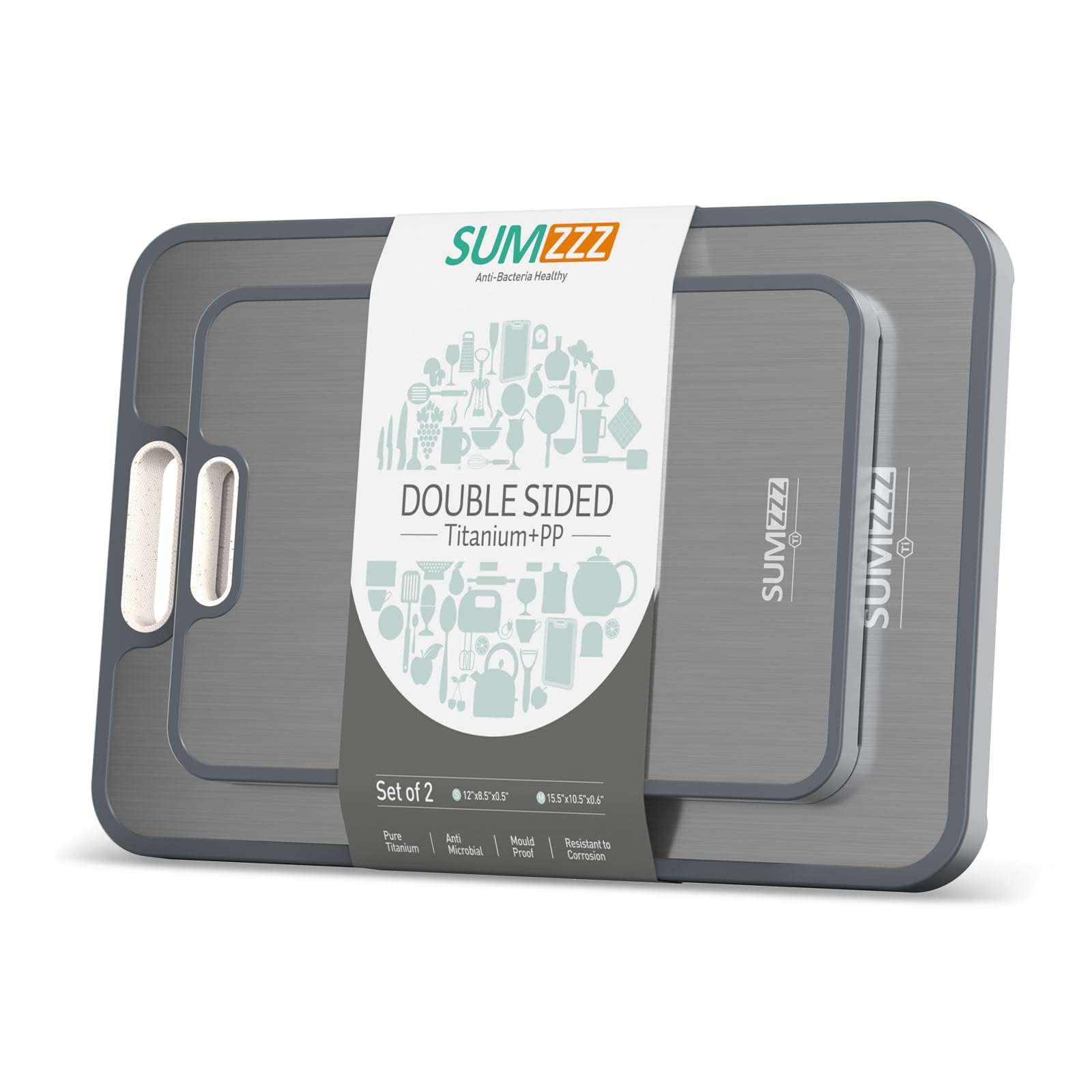 Titanium Cutting Board, Double-Sided