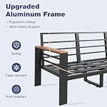 Aoxun Ensemble de meubles de patio en aluminium 7 Sièges, Section extérieure surdimensionnée avec coussins lavables épais, Table à café, Ensembles de conversation patio pour porch, Balcon, Deck, Gris foncé