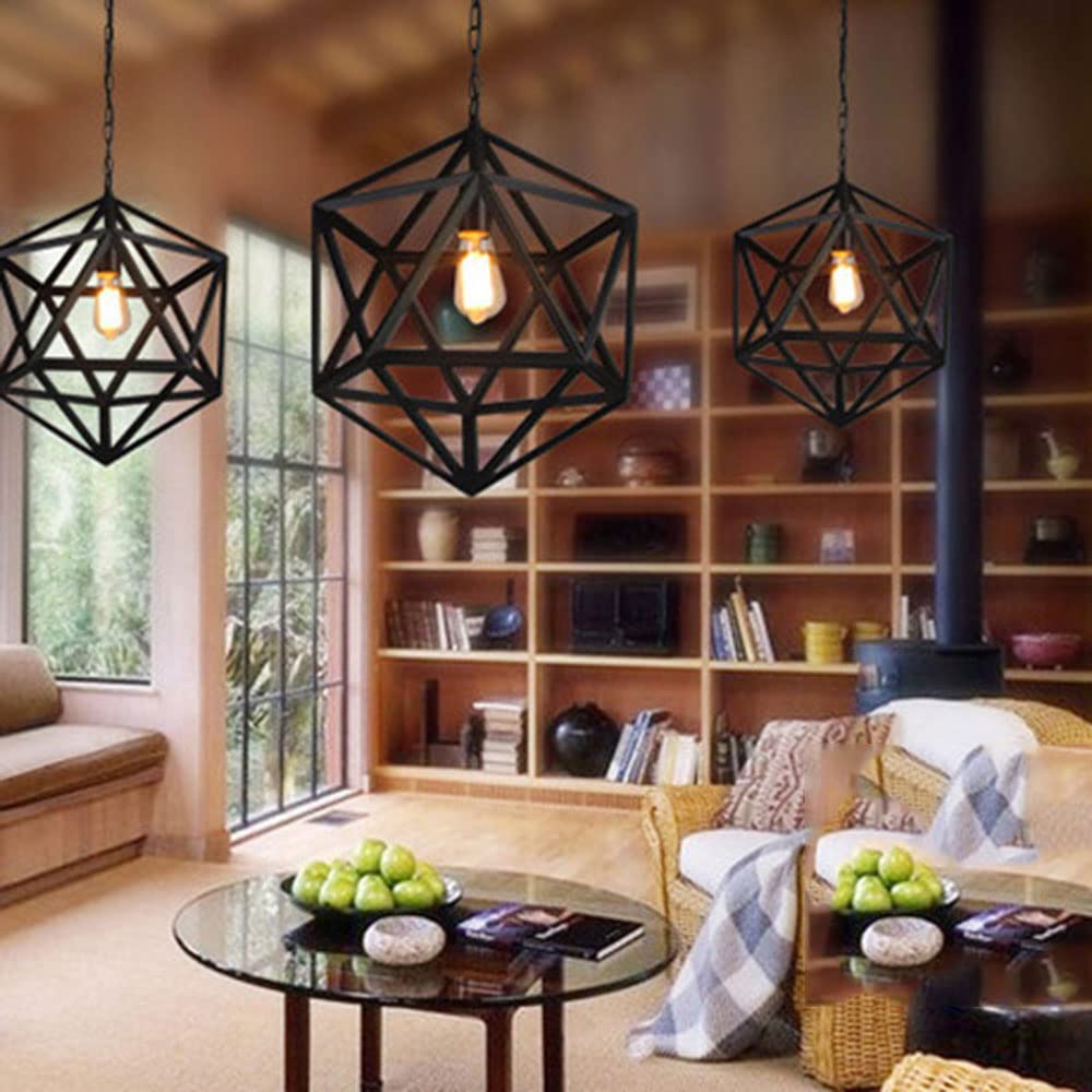 Amazon.com: SHUANGZ Hexagon Pendant Lamp E27 Vintage