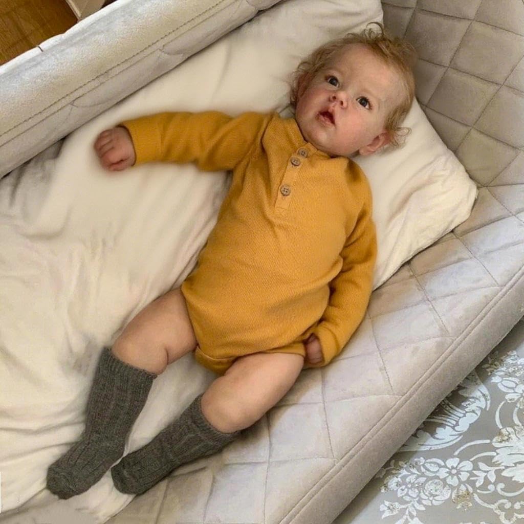 Zero pam Reborn Baby Lebensecht, Reborn Baby Junge, 50CM Reborns Puppen Lebensecht Mit VollVinyl Körper, Lebensechte Babypuppen Wie Echt, Echte Puppe Mit Haaren