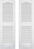 Vista 158 de Builders Edge 12 pulgadas de ancho x 48 pulgadas de alto, montante central superior de catedral estándar, persianas con listones abiertos, incluye