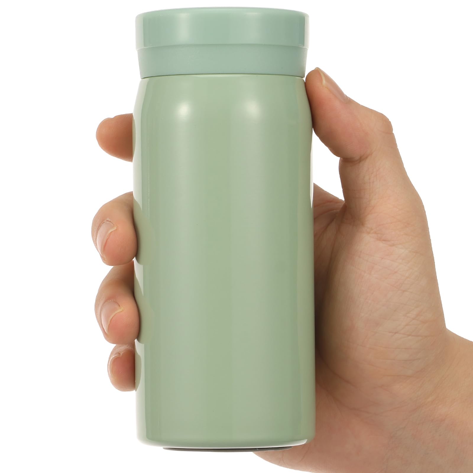 Mini Insulated Stainless Steel Water Bottle, 200ml Leak Proof Travel Tumbler for Coffee Tea Hot and Cold Beverage,Portable Pocket Flask for Adult and Kid Home School Office Camping(Light Green)