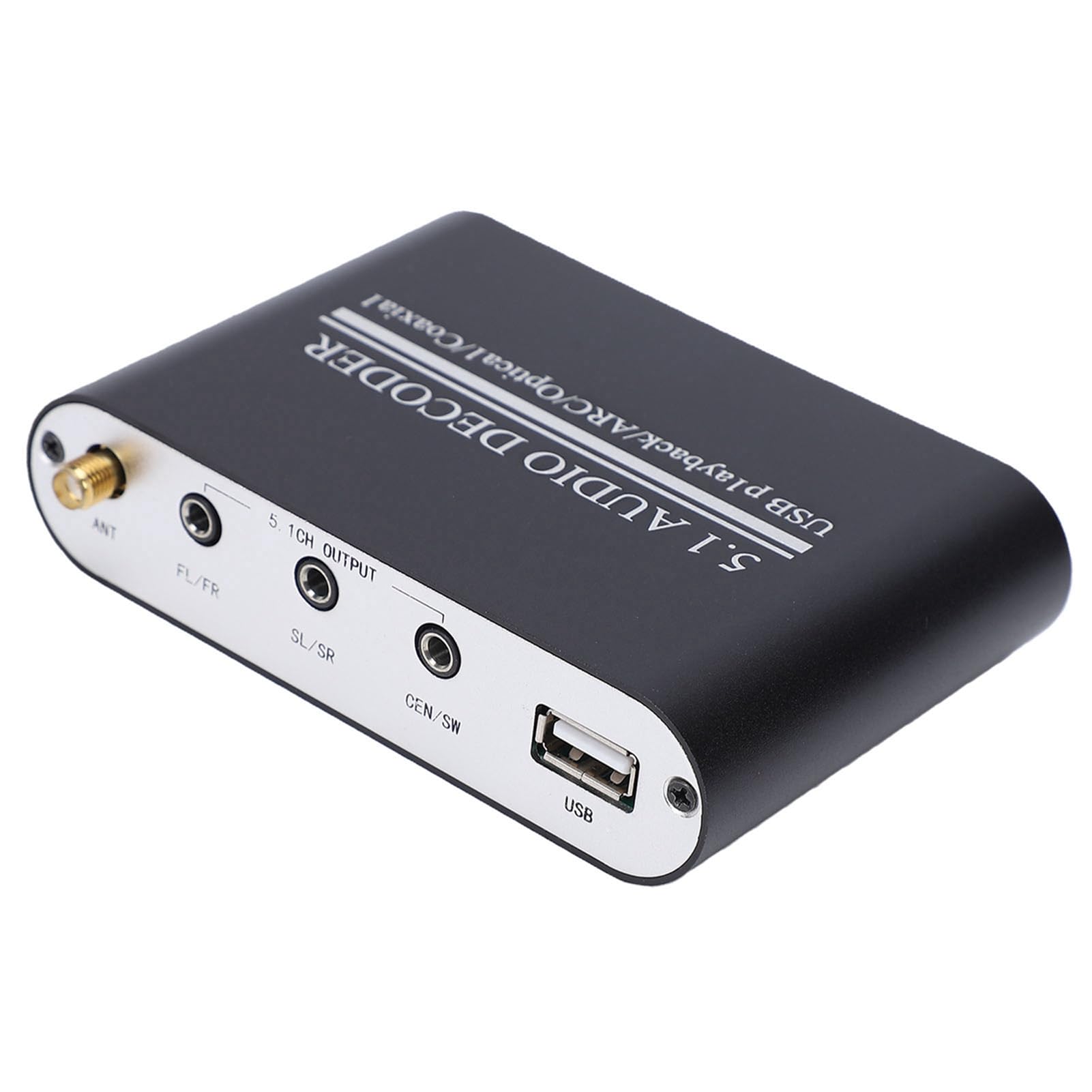 ANGGREK Cyfrowo-analogowy Dekoder Bluetooth 5.0 Bezprzewodowy Konwerter Dźwięku z Wejściem USB, Optycznym, Koncentrycznym i ARC do Kina Domowego, Muzyki i Filmów (wtyczka UE)