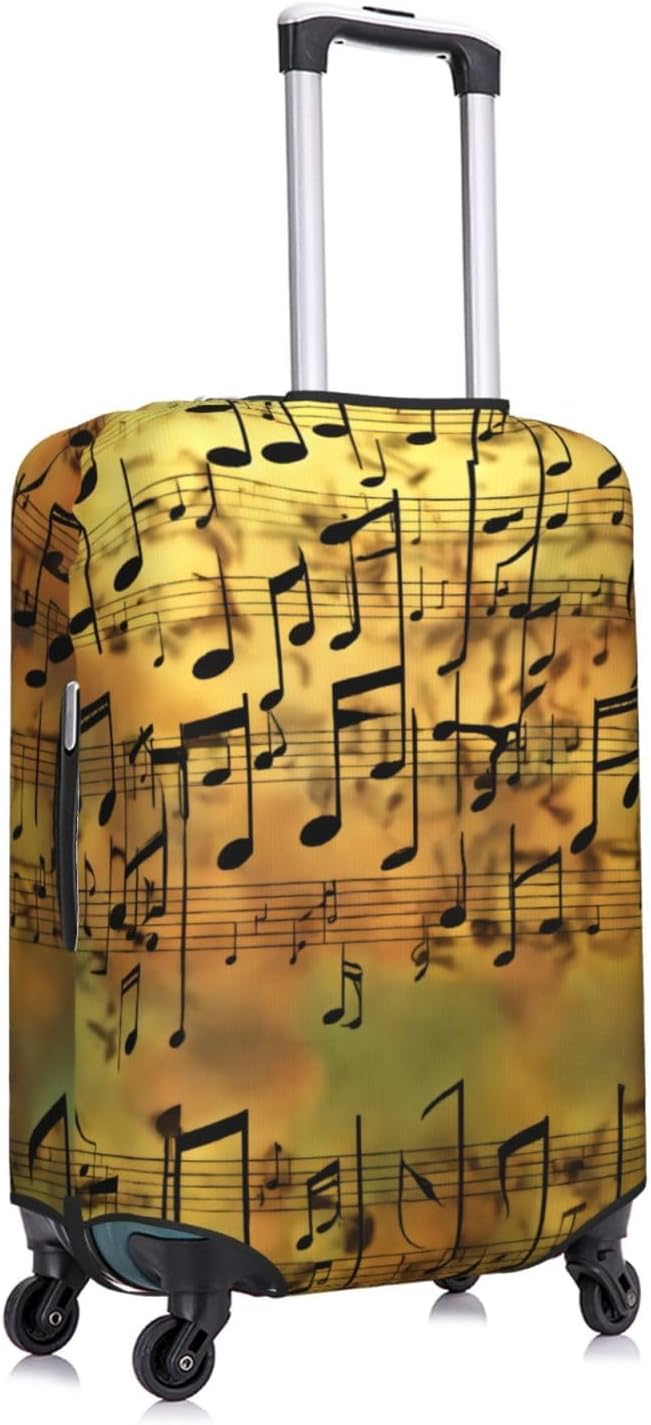 Music Note Print Elastic Suitcase Luggage Protector Sleeve Business Travel Accessory Dust-Proof image 4