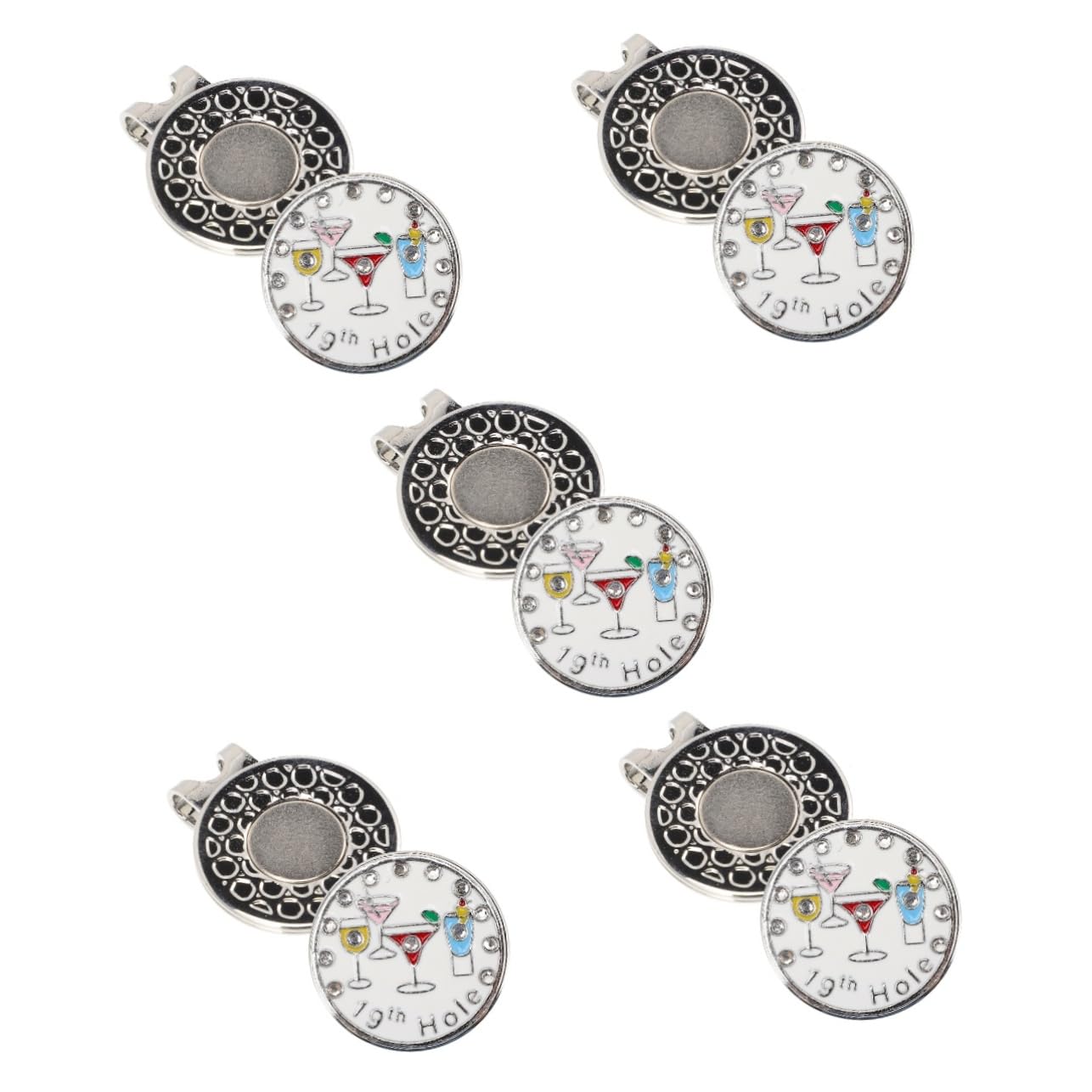 HANABASS Alloy Ball Marker Tragbarer Golf Hut Clip mit Dekorativem Ballmarker für Golfzubehör für für Golfer