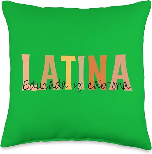 Educated Latina Celebrate Intelligence Character para Mujer, 16 x 16 pulgadas, multicolor