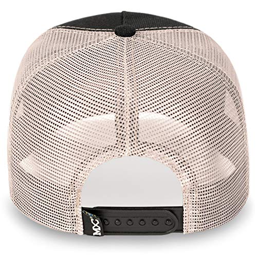 Boné MXC BRASIL Snapback Aba Curva Tela Telinha Redinha Liso Tamanho:Único;Cor:Preto/Bege