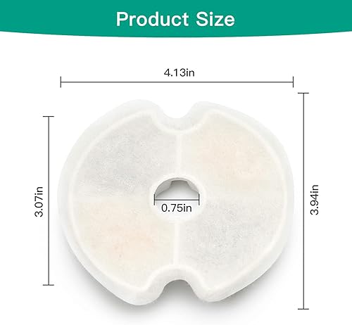 Miniatura 7 de NautyPaws Filtros de fuente de agua para gatos, 8 paquetes de filtros de carbono de repuesto para fuente de agua automática para mascotas, fuente de