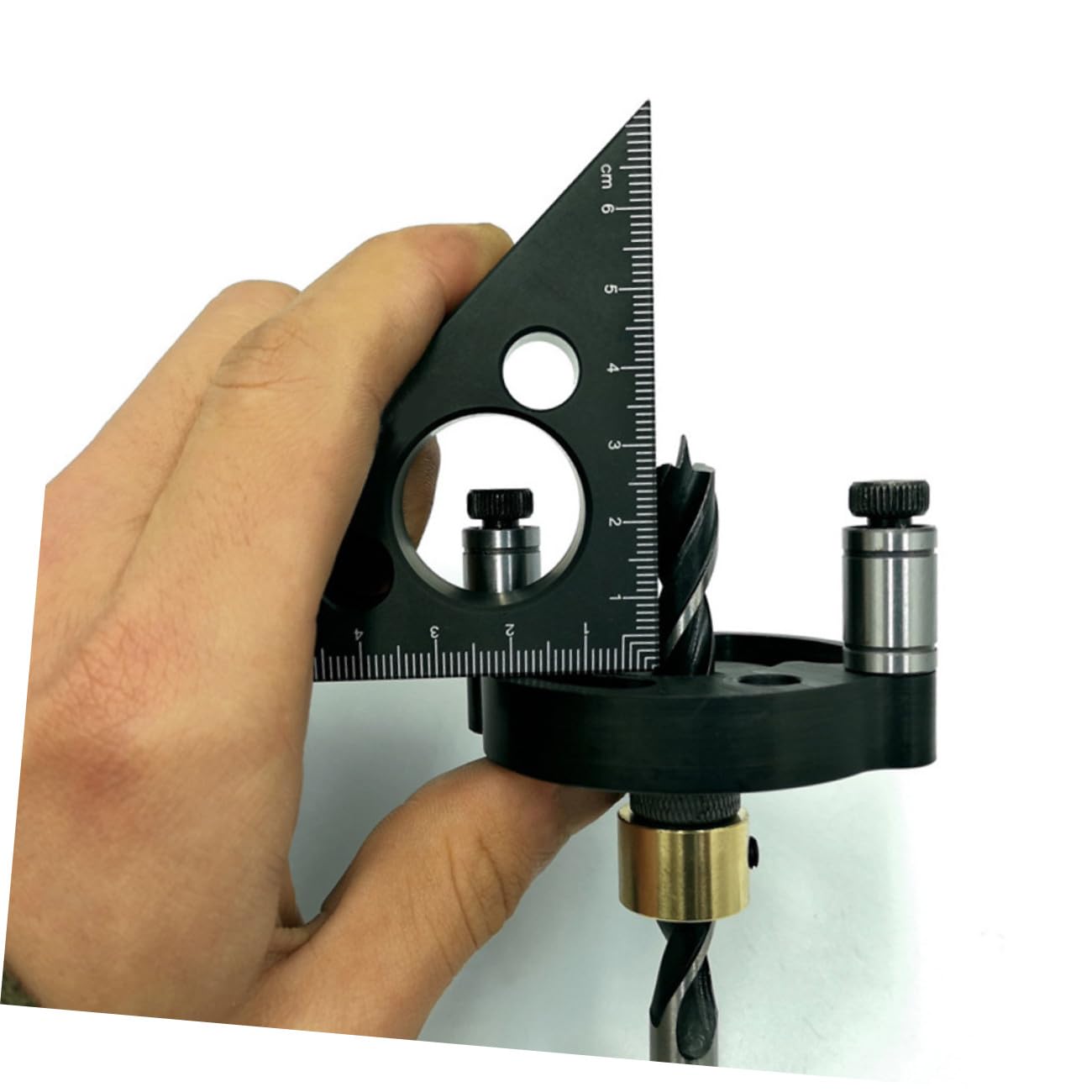 ARTIBETTER 2 Pièces Règle Triangulaire Alliage Aluminium Outil Pratique pour Menuiserie et Bricolage Règle Épaissie Compacte et pour Usage Professionnel et Domestique