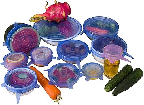 Miniatura 2 de Tapas elásticas de silicona reutilizables para almacenamiento de alimentos, tapas herméticas, fundas universales de silicona para alimentos, para