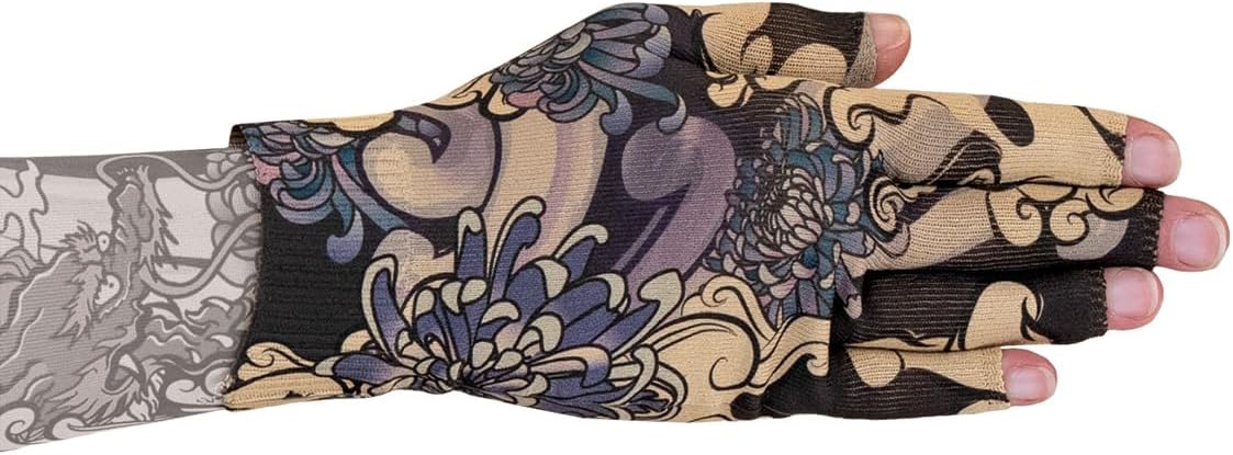 Lymphedivas Dragon Lair Beige Medical Graduated Compression Glove for Lymphedema