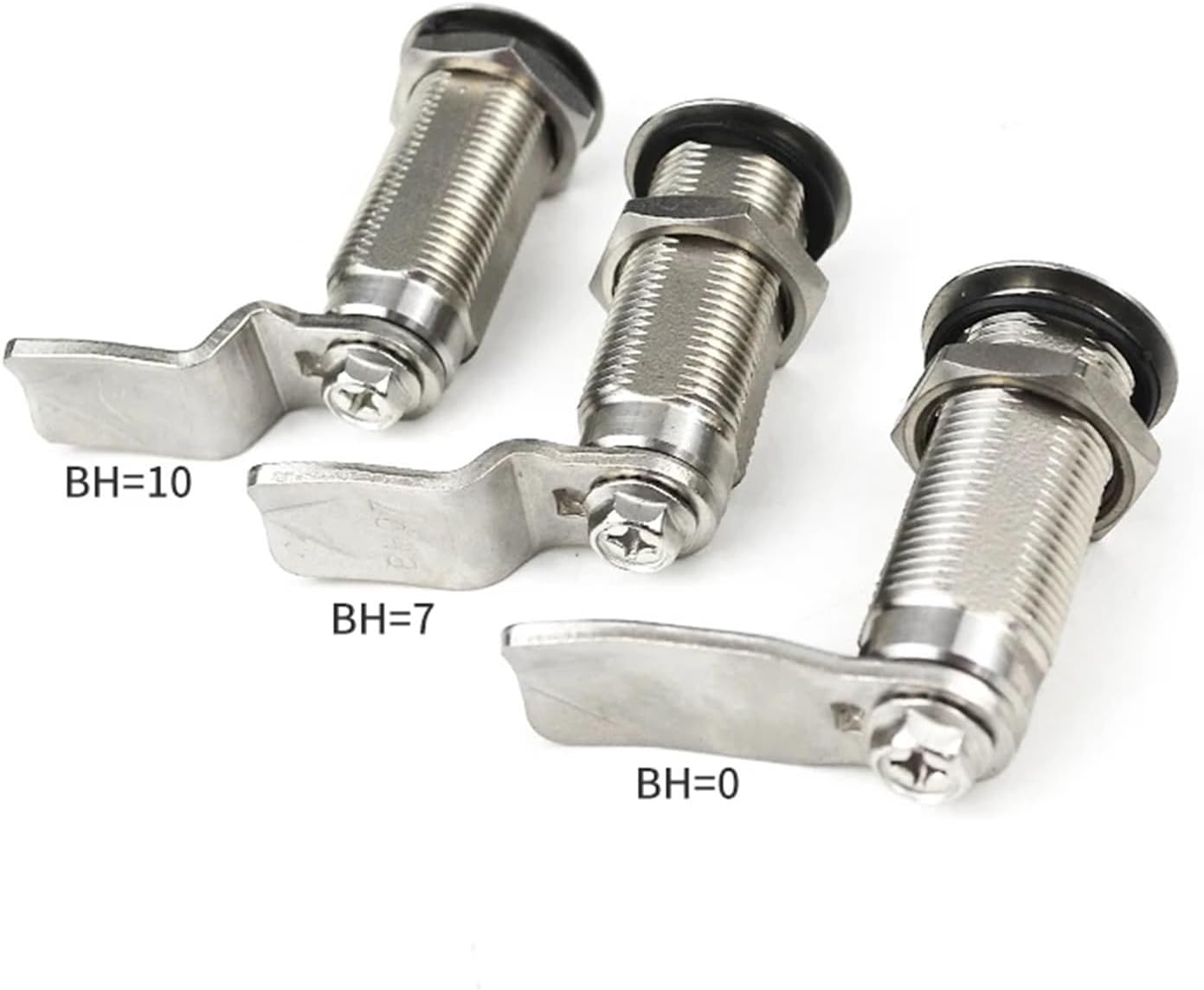 Stainless Steel Straight Tongue Curved Tongue Extended Triangular Lock and Extended Angle GH=50mm 1Pcs(BH0)