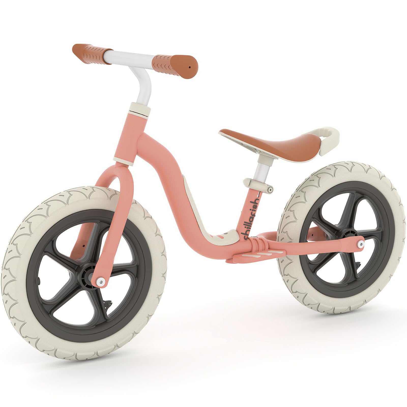 Chillafish Lightweight Kids' Balance Bike for 2 Year Olds - Lux Salmon | Moulded, Adjustable Seat & Handlebar Bicycle with 12" Puncture-Proof Tyres & Carry Handle | Bikes for Toddlers 2-5 Years