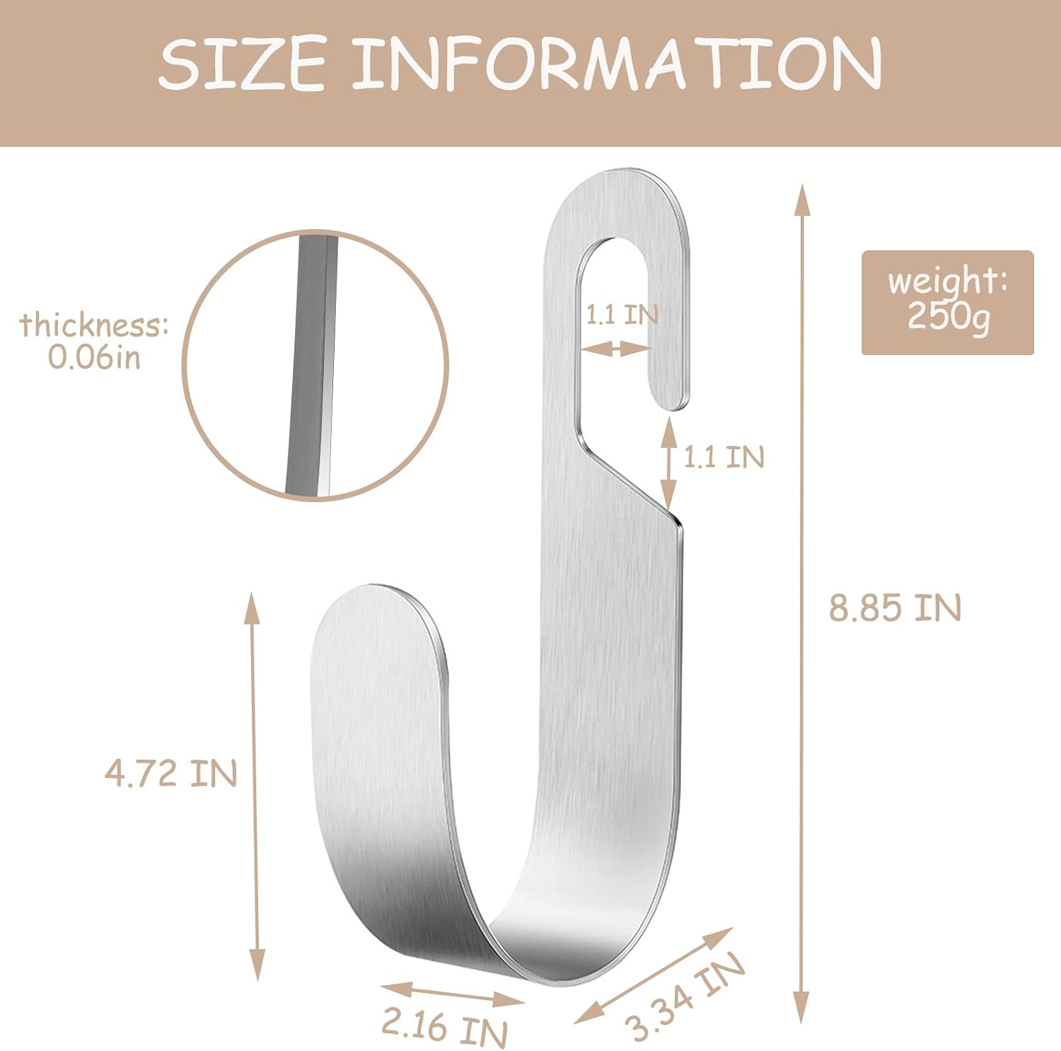 Hose Holder, Heavy Duty Hose Hanger, Hanging 304 Stainless Steel Wall Mount Garden Hose Holder for Water Hose, Extension Cords, Portable Water Hose Holder for Garden, Garage and Industry image 2