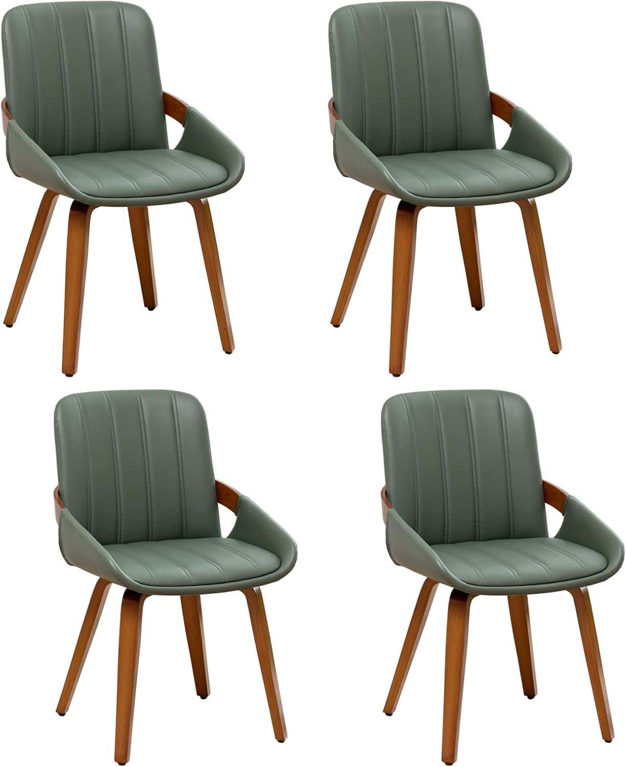 YOUUGIOR Mid Century Modern Faux Leather Upholstered